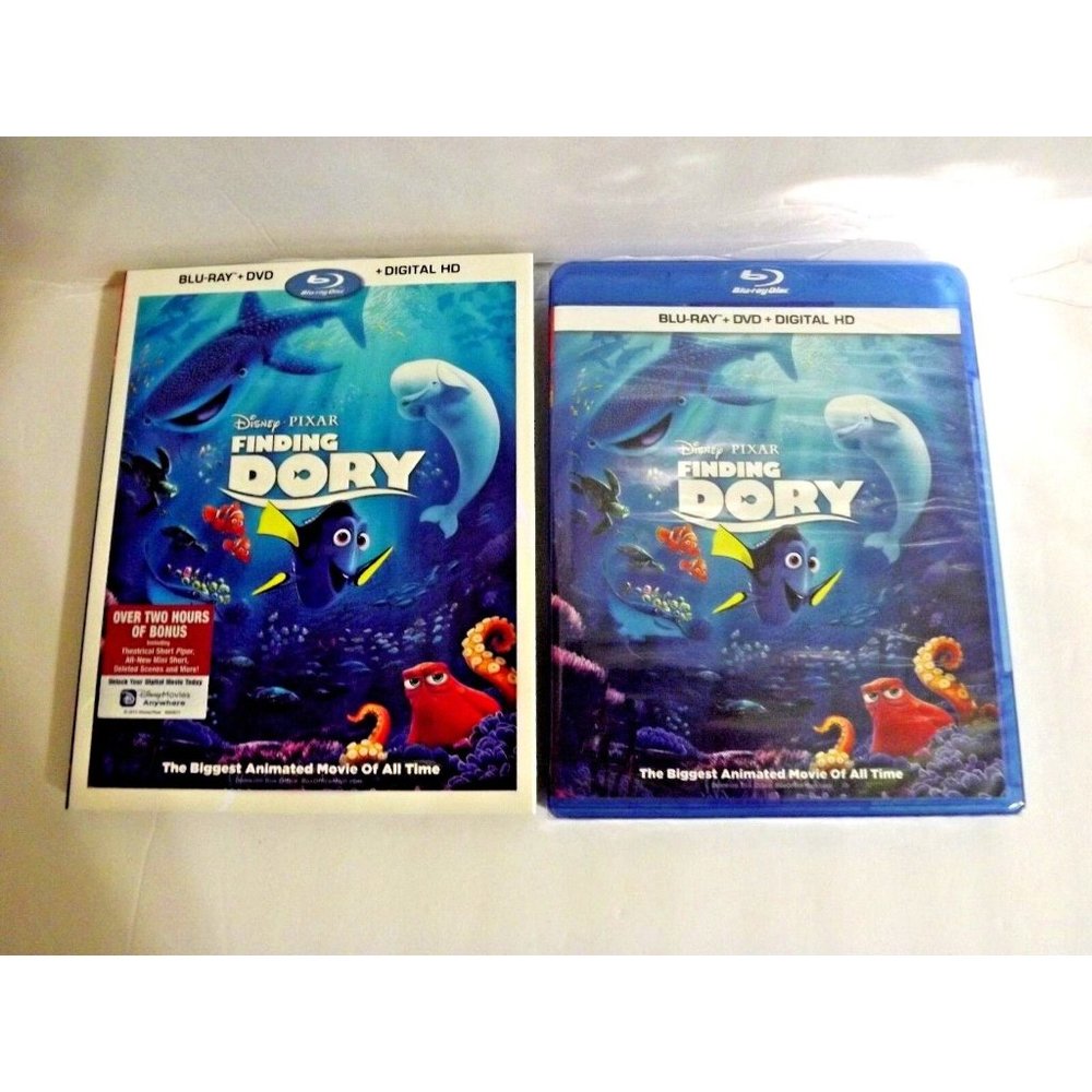 DISNEY PIXAR FINDING DORY BLU-RAY, DVD, DIGITAL HD W/SLIPCOVER NEW
